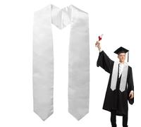 Zohuwerui Plain Graduation Stole for Adults, 59 inch Class of 2025 | Graduation Sash Yellow/Black/White/Red/Blue, Unisex Academic Sash for Academic Commencements School Church Ceremony Religious