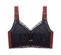 ZOIASW Front Fastening Bras for Women Women's Underwire Bra Underwear for Women Push Up Adjustable Bra Tube Top Sagging Breast Plus Size No Wire Full Cup Lift Underwear Bro Black