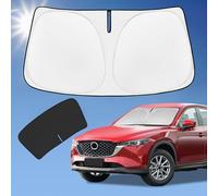 ZOIBV for Mazda CX5 CX-5 2017-2024 Sun Shade Sunshade Windshield Cover, 4-Layer Front Window Shade Custom Fit CX5 Sport, Touring, Grand Touring, 4 Door Crossover Sun Visor 240T Fabric Shade