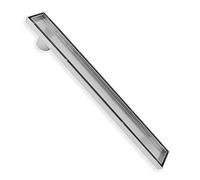 ZOIC Linear Stealth Tile Insert Floor Grate Bathroom Shower Waste Drain 304 Stainless Steel Side Outlet 23.62 Inches (600MM)