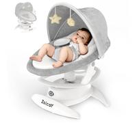 Zoicay 3-in-1 Baby Swing for Infants to Toddler with Motion Detection, Portable Baby Swing & Removable Swing Seat, BT Enabled & 360°Rotating Seat and Manual Remote with 3 Swing Modes & 5-Speeds(White)