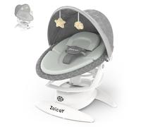 Zoicay 3-in-1 Baby Swing for Infants to Toddler with Motion Detection, Portable Baby Swing & Removable Swing Seat, BT Enabled & 360°Rotating Seat and Manual Remote with 3 Swing Modes & 5-Speeds(Gray)