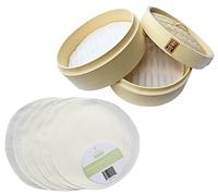 Zoie + Chloe 100% Cotton Reusable Liners for Bamboo Steamers - 6 Pack