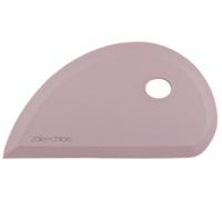 Zoie + Chloe Multipurpose Silicone Bowl Scraper - Dough Scraper for Cleaning Mixing Bowls, Baking Pan - Silicone Scraper Spatula For Painting, Smoothing, Frosting, Cake Decorating - Purple, 7x3.75"