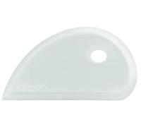 Zoie + Chloe Multipurpose Silicone Bowl Scraper - Dough Scraper for Cleaning Mixing Bowls, Baking Pan - Silicone Scraper Spatula For Painting, Smoothing, Frosting, Cake Decorating - White, 7x3.75"