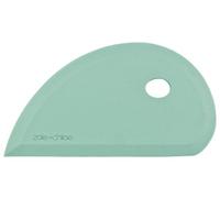 Zoie + Chloe Multipurpose Silicone Bowl Scraper - Dough Scraper for Cleaning Mixing Bowls, Baking Pan - Silicone Scraper Spatula For Painting, Smoothing, Frosting, Cake Decorating - Blue, 7x3.75"