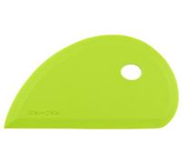 Zoie + Chloe Multipurpose Silicone Bowl Scraper - Dough Scraper for Cleaning Mixing Bowls, Baking Pan - Silicone Scraper Spatula For Painting, Smoothing, Frosting, Cake Decorating - Green, 7x3.75"