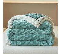 ZoikoM Double Layer Winter Thick Blanket, Super Heavy Warm for Winter Blanket, Fluffy Plush Lightweight Cozy Snuggly, Super Warm with Reversible for Bed,Sofa,Couch,Settee,Car,Travel, 150×200cm