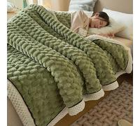 ZoikoM Double Layer Winter Thick Blanket, Super Heavy Warm for Winter Blanket, Fluffy Plush Lightweight Cozy Snuggly, Super Warm with Reversible for Bed,Sofa,Couch,Settee,Car,Travel, 150×200cm