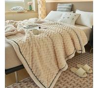 ZoikoM Double Layer Winter Thick Blanket, Super Heavy Warm for Winter Blanket, Fluffy Plush Lightweight Cozy Snuggly, Super Warm with Reversible for Bed,Sofa,Couch,Settee,Car,Travel, 150×200cm