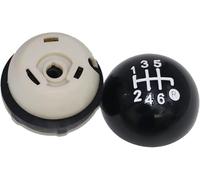 Zoinary Car Gear Handle for Fiat 500 500C Sitck Head Leather for Gloss Black Cap Replacement Boot Cover(6 Speed Knob)
