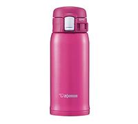 Zojirushi Mahobin SM-SD36-PV Stainless Steel Water Bottle, Direct Drinking, Lightweight, Cold Insulation, Warm, One Touch, Open Type, Lightweight, Compact, 12.2 fl oz (360 ml), Deep Cherry