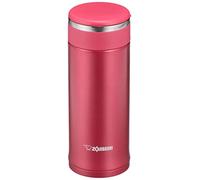 Zojirushi SM-JE36-RC Water Bottle, Screw, Stainless Steel Mug, 12.2 fl oz (0.36 L), Clear Red
