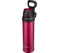 Zojirushi SM-QHE60RK, Flip-and-Go Stainless Mug, 20-Ounce, Hibiscus Red