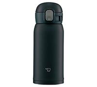 Zojirushi SM-WA36-BA Zojirushi Water Bottle, One-Touch Stainless Steel Mug, Seamless 0.36L Black