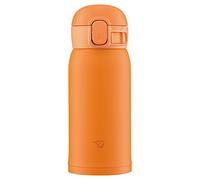 Zojirushi SM-WA36-DA Zojirushi Water Bottle, One-Touch Stainless Steel Mug, Seamless 0.36L Orange