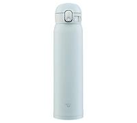 Zojirushi SM-WA60-HL One-Touch Stainless Steel Mug, Seamless, 2.3 gal (0.60 L), Ice Gray