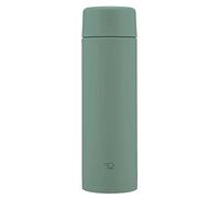 Zojirushi SM-ZB48-GM Water Bottle, Seamless 16.9 fl oz (480 ml), Screw, Stainless Steel Mug, Matte Green, Integrated Washer, Easy to Clean, 2 Pieces Only