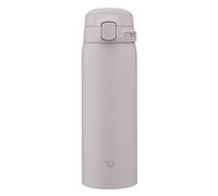 Zojirushi SU-BA Thermal Cup, Dishwasher safe, One-piece Cap, Lightweight and Compact, Vacuum Insulation, Warm and Cold Drinks, One-Touch Open (Gray, 480ml)