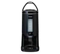 ZOJIRUSHI Thermal Gravity Pot Glass Lined Beverage Dispenser w/Small Stand Coffee Server, 84 oz, Black