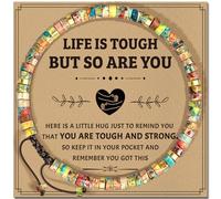 ZOKCC Animation Bracelets Gifts for Women, Healing Natural Stone Bracelets with Positive Words - Inspirational Friendship Gifts for Women, Friends, Sisters, Colleagues, Best, One Size, Stone, Jasper