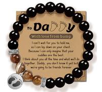 ZOKCC Dad To Be Bracelet Gifts: Unique Natural Bracelet Father's Day Gifts for New Dad - First Time To Be Dad Gifts for Men Bonus Expecting Dad - Gender Reveal Gifts for Soon To Be Daddy - Pregnancy