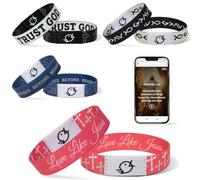 ZOKCC Daily Bible Verse Bracelets with NFC: Personalized Daily Inspiration Bible Verse Bracelet for Women Men, Small (6.3 inches), no gemstone