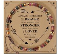 ZOKCC Inspirational Gifts Bracelets for Women Healing Natural Stone Bracelets - Get Well Soon Gifts for Women Best Friends Sister Girls - Life is Tough But So are You Bracelet