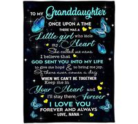 zoke Fleece Blanket To My Granddaughter - Nana - Bed Throw Blanket Grandma to My Granddaughter, Blanket for Christmas Birthday Anniversary, mom, dad, son 50x60 inch