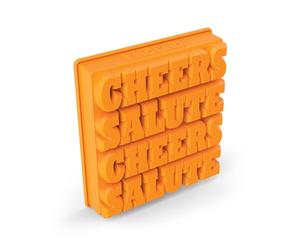 ZOKU Cheers Ice Cube maker - makes 4 large word Ice cubes - Food safe silicone