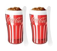 ZOKU Coca-Cola Float & Slushy Maker, Retro Make and Serve Cup with Freezer Core Creates Single-serving Smoothies, Slushies and Milkshakes in Minutes, BPA-free, Set of 2