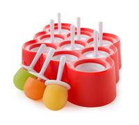Zoku Mini Ice Pop Moulds 9 Pops BPA Free Kids Silicone Maker Red UK Kitchen