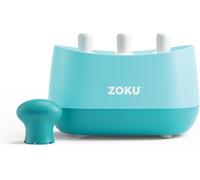 ZOKU New Triple Quick Pop Maker, Create 3 Popsicles in Minutes, Includes Super Tool, 6 Sticks and Drip Guards, 2 Pour Cups, and Character Kit, Blue