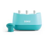 ZOKU New Triple Quick Pop Maker, Create 3 Popsicles in Minutes, Includes Super Tool, 6 Sticks and Drip Guards, 2 Pour Cups, and Character Kit, Blue