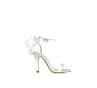'Zola' Strappy Flower Bridal High Stiletto Heels XY London White 8