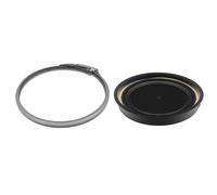 zolink Locking Ring Clamps and drum lid for storage barrel plastic open top bucket trash tightening seal removable clamps lever lock ring (silver black, 30L OD282 + OD285 ID267mm (clamp + lid))