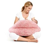 Zolirao Breastfeeding & Nursing Pillow with Adjustable Strap, Ergonomic Maternity Support Cushion for Baby Feeding, Safe & Comfortable Nursing Pillow for Mum & Baby - Pink