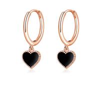 Zolkamery Silver Drop Earrings for Women, 925 Sterling Silver Hoop Earrings with Bar/Heart/Devil's Eye Pendant, Hypoallergenic Dangle Earring, Neutral Dangle Earrings, Jewelry for Ladies Girls