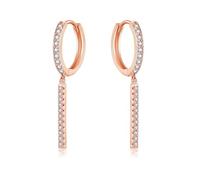Zolkamery Silver Drop Earrings for Women, 925 Sterling Silver Hoop Earrings with Bar/Heart/Devil's Eye Pendant, Hypoallergenic Dangle Earring, Neutral Dangle Earrings, Jewelry for Ladies Girls