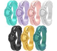 Zollen Silicone Wedding Rings for Women 4/7 Packs - Stackable Silicone Rubber Wedding Bands - Innovative Heart Shaped Diamond and Wings Collections,size 11