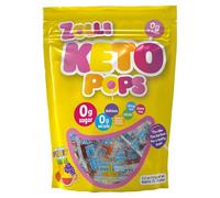 Zolli KETO Pops Sugar Free Lollipop Candy, Vegan, Gluten-Free, Diabetic-Friendly, 5.2oz Resealable Pouch