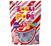 Zollipops Clean Teeth Lollipops, Anti Cavity, Sugar Free Candy for a Healthy Smile Great for Kids, Diabetics and Keto Diet, Peppermint, 5.2oz