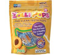 Zollipops Clean Teeth Lollipops, Peach, 3.1 Oz