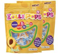 Zollipops Clean Teeth Lollipops, Peach, 6 oz