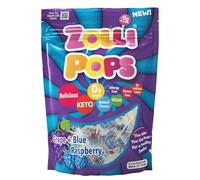 Zollipops The Clean Teeth Pops, Anti Cavity Lollipops, Swirl Flavours, 5.2 ounces, 23-25 Count, Grape and Blue Raspberry