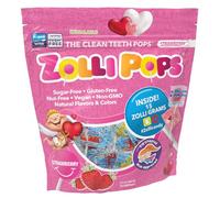 Zollipops - Valentine's Day Strawberry Pack - Clean Teeth Lollipops | Anti-Cavity, Sugar Free Candy With Xylitol For Healthy, Clean Teeth - Great for Kids, Diabetics & Keto Diet, 3.1 Oz (Pack of 1)