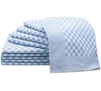 ZOLLNER pack of 10 tea towels, cotton, cube design, approx. 46x90 cm