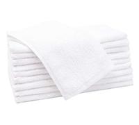 ZOLLNER Set of 10 guest towels, 30x50 cm, white, cotton