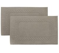 ZOLLNER set of 2 bath mats, 100% cotton, 50x70 cm, 740gsm, fango