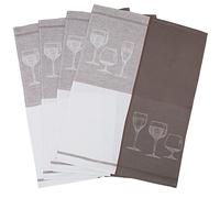ZOLLNER set of 4 Tea Towels, 50 x 70 cm, 50% Cotton 50% linen